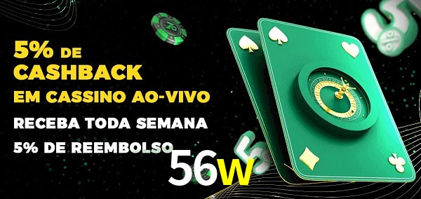 Promoções do cassino ao Vivo 56w